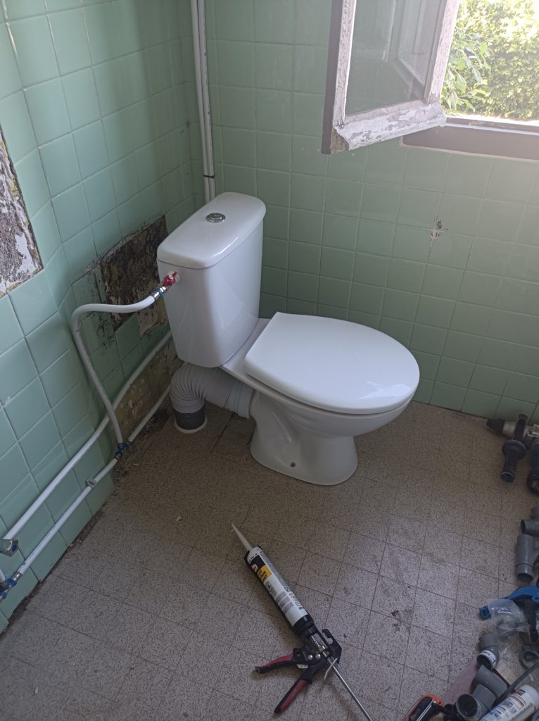 Remplacement du WC, rénovation de maison Luzy