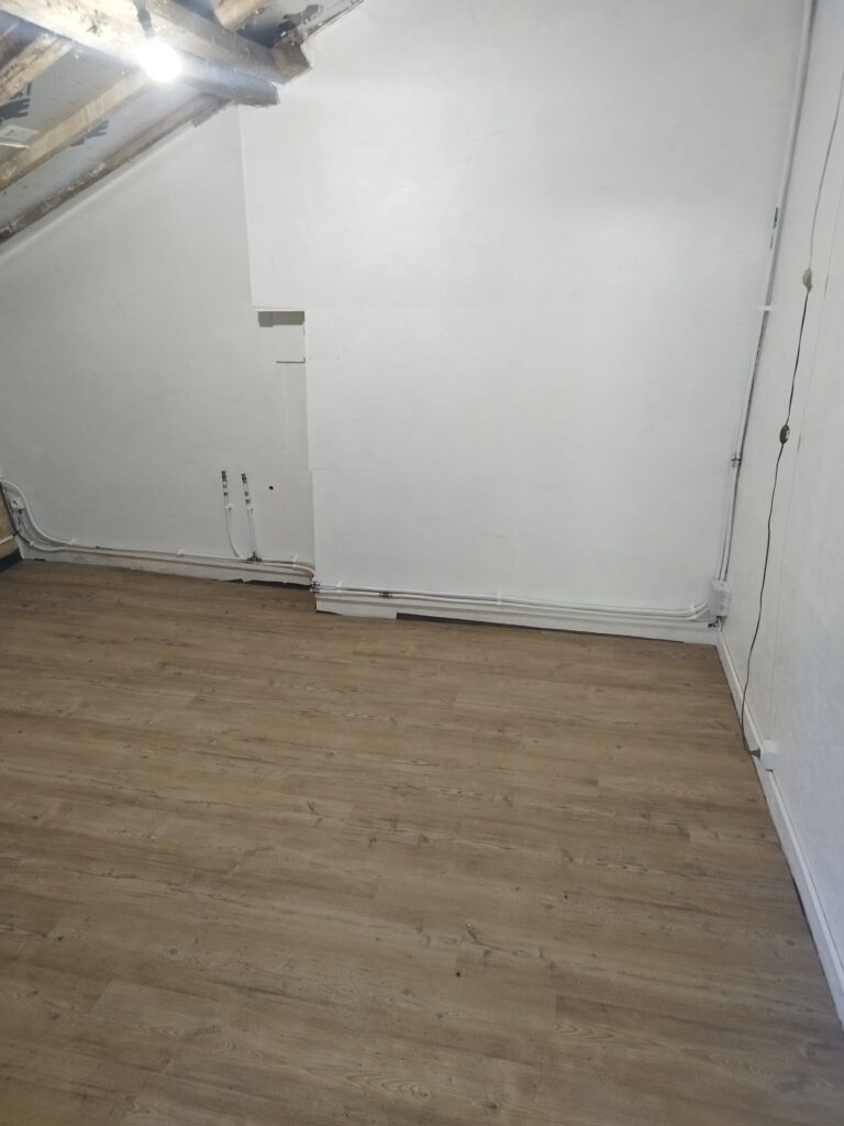 pose du parquet flottant et peinture des murs